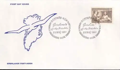 GRÖNLAND 1980 Mi-Nr. 123 FDC