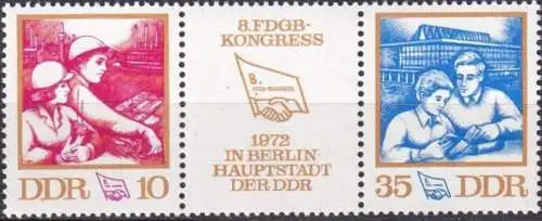DDR 1972 Mi-Nr. 1761/62 ** MNH