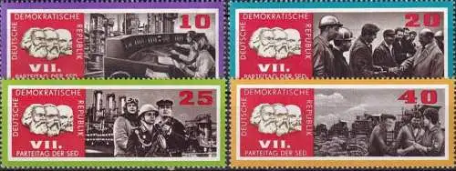 DDR 1967 Mi-Nr. 1258/61 ** MNH