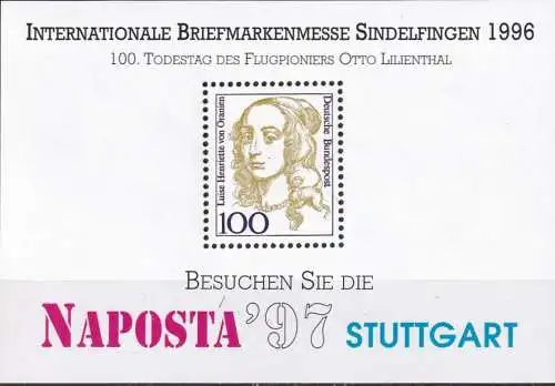 DEUTSCHLAND 1994 Mi-Nr. 1756 Block zur Briefmarkenmesse Sindelfingen