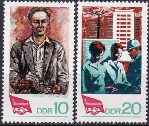 DDR 1968 Mi-Nr. 1363/64 ** MNH