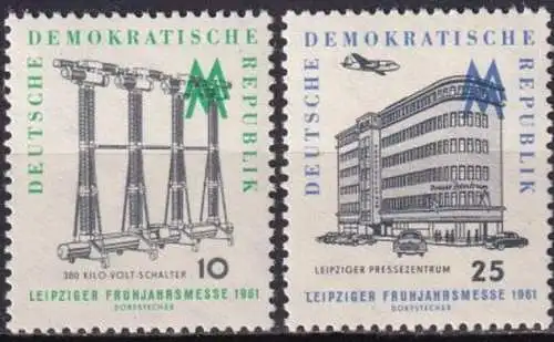 DDR 1961 Mi-Nr. 813/14 ** MNH