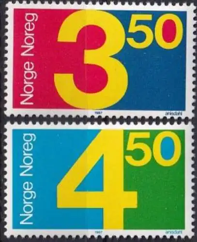 NORWEGEN 1987 Mi-Nr. 961/62 ** MNH