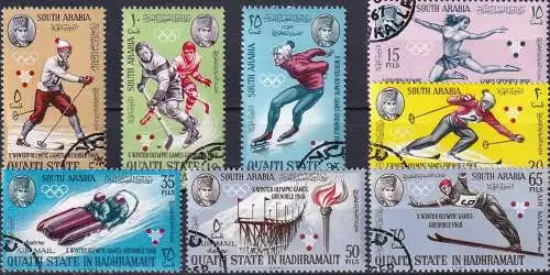 KATHIRI STATE OF HADHRAMAUT 1967 Mi-Nr. 123/30 o used - aus Abo