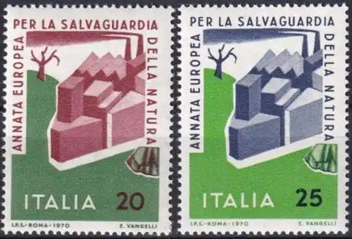 ITALIEN 1970 Mi-Nr. 1325/26 ** MNH