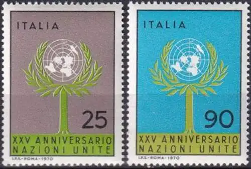 ITALIEN 1970 Mi-Nr. 1319/20 ** MNH