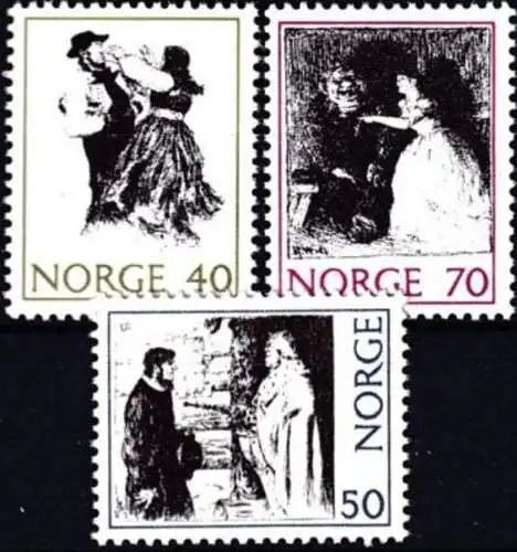 NORWEGEN 1971 Mi-Nr. 630/32 ** MNH