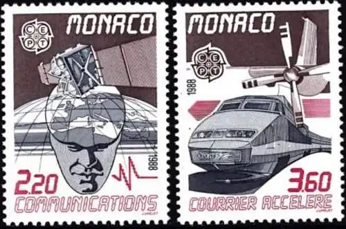 MONACO 1988 Mi-Nr. 1859/60 ** MNH