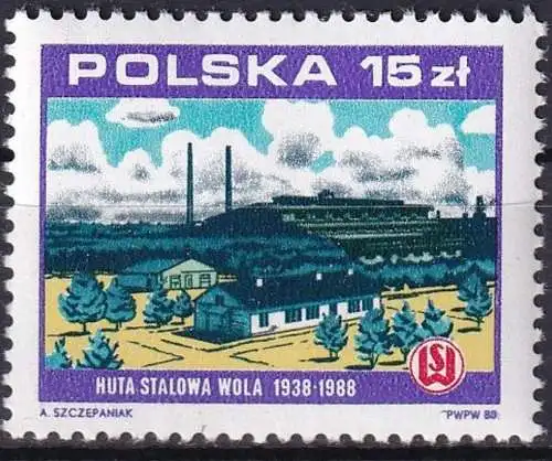 POLEN 1988 Mi-Nr. 3162 ** MNH