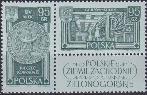 POLEN 1962 Mi-Nr. 1301/02 Zierfeld ** MNH