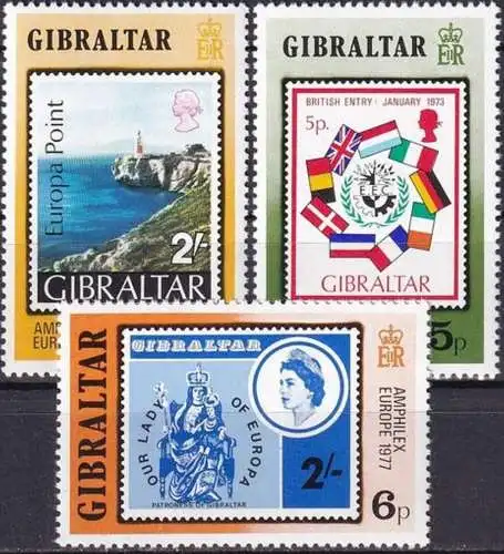 GIBRALTAR 1977 Mi-Nr. 364/66 ** MNH