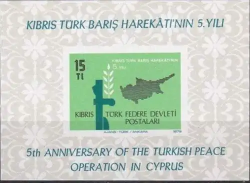 TÜRK. ZYPERN 1979 Mi-Nr. Block 1 ** MNH