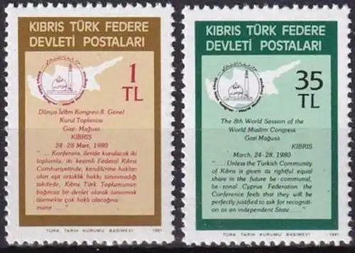 TÜRK. ZYPERN 1981 Mi-Nr. 95/96 ** MNH