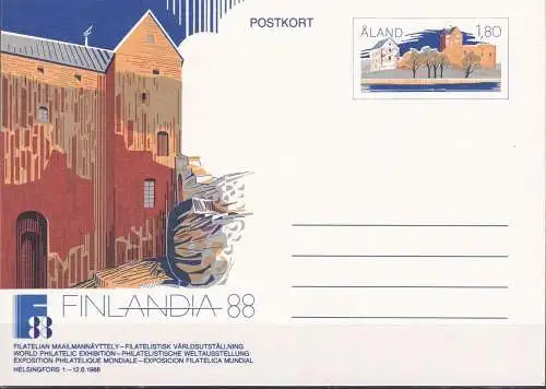 ALAND 1988 Postkarte Ganzsache Postkort ungelaufen