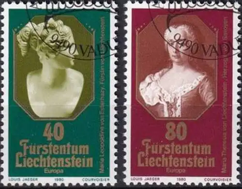 LIECHTENSTEIN 1980 Mi-Nr. 741/42 o used - aus Abo