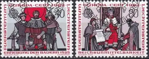 LIECHTENSTEIN 1982 Mi-Nr. 791/92 o used - aus Abo