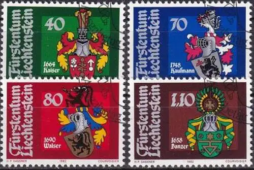 LIECHTENSTEIN 1982 Mi-Nr. 793/96 o used - aus Abo