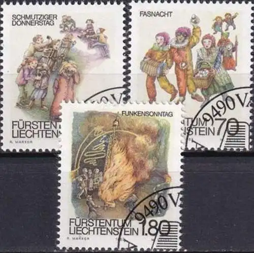 LIECHTENSTEIN 1983 Mi-Nr. 818/20 o used - aus Abo