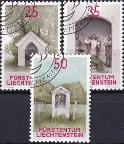 LIECHTENSTEIN 1988 Mi-Nr. 951/53 o used - aus Abo