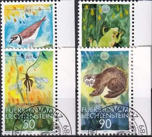 LIECHTENSTEIN 1989 Mi-Nr. 967/70 o used - aus Abo