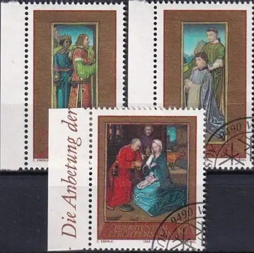 LIECHTENSTEIN 1989 Mi-Nr. 978/80 o used - aus Abo