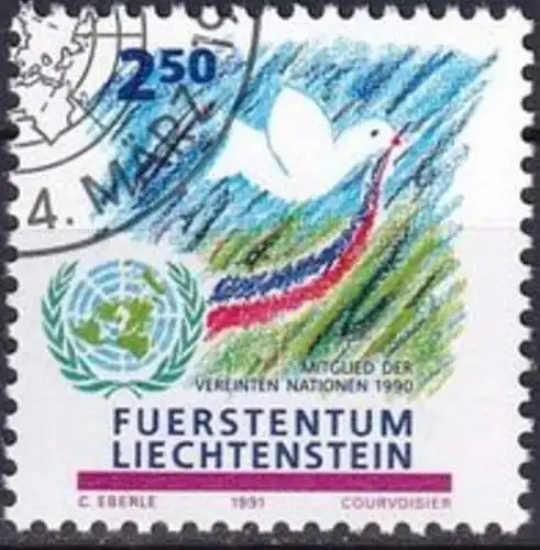 LIECHTENSTEIN 1991 Mi-Nr. 1015 o used - aus Abo