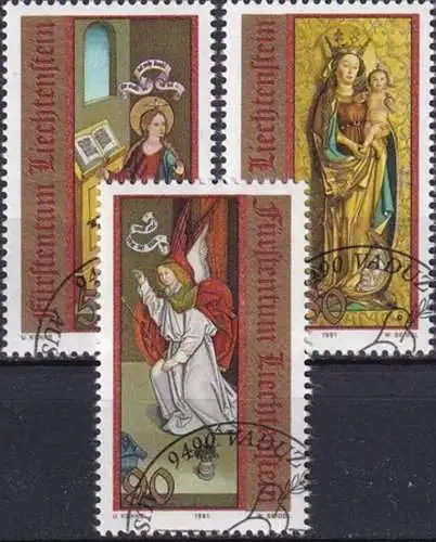 LIECHTENSTEIN 1991 Mi-Nr. 1027/29 o used - aus Abo