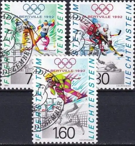 LIECHTENSTEIN 1991 Mi-Nr. 1030/32 o used - aus Abo