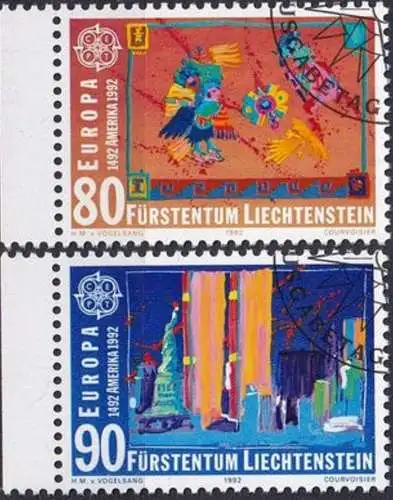 LIECHTENSTEIN 1992 Mi-Nr. 1033/34 o used - aus Abo