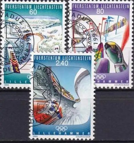 LIECHTENSTEIN 1993 Mi-Nr. 1076/78 o used - aus Abo