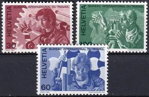 SCHWEIZ 1975 Mi-Nr. BIT / ILO 105/07 ** MNH