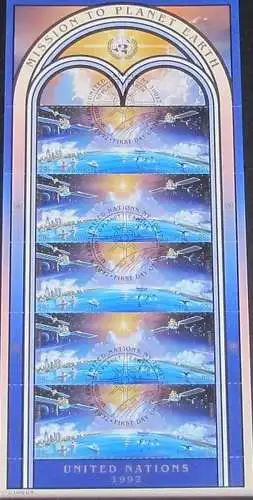 UNO NEW YORK 1992 Mi-Nr. 633/34 Kleinbogen o used - aus Abo