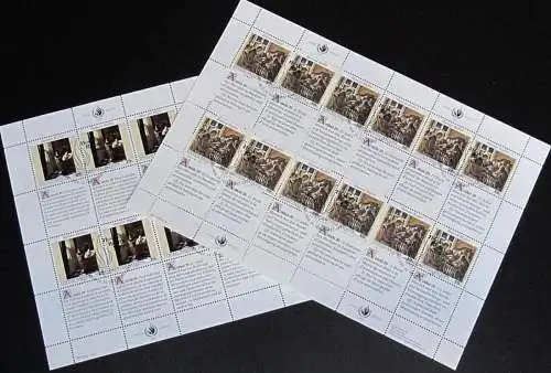 UNO NEW YORK 1992 Mi-Nr. 640/41 Kleinbogen Menschenrechte o used - aus Abo