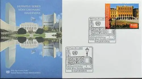 UNO WIEN 2004 Mi-Nr. 410 FDC
