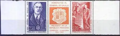 FRANZ. ANDORRA 1972 Mi-Nr. 245/46 Zusammendruck ** MNH