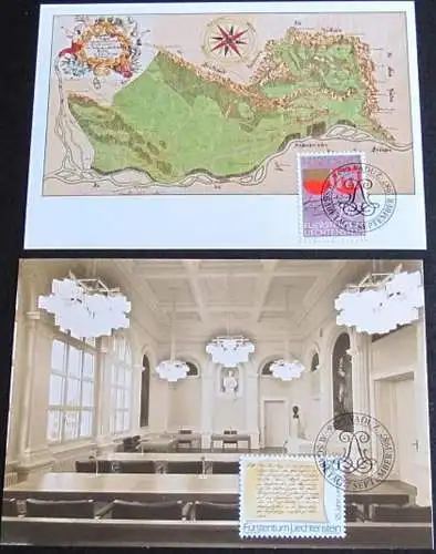 LIECHTENSTEIN 1987 Mi-Nr. 928/29 Maximumkarten MK/MC 77