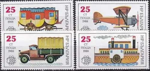 BULGARIEN 1988 Mi-Nr. 3724/27 ** MNH