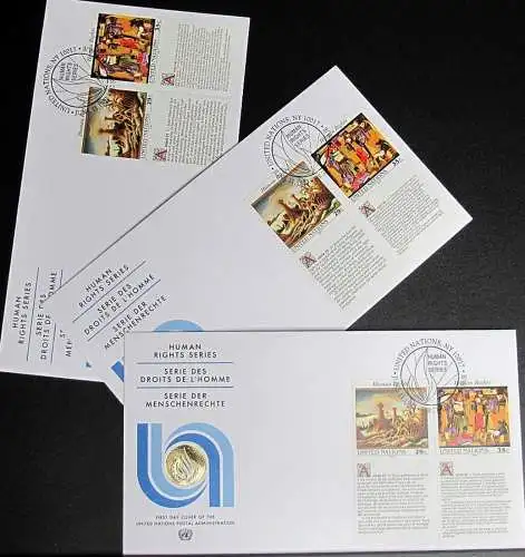 UNO NEW YORK 1993 Mi-Nr. 651/52 3 FDC