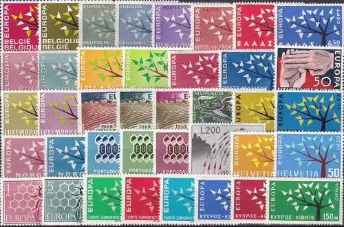 EUROPA - CEPT Jahrgang 1962 complete year set ** MNH