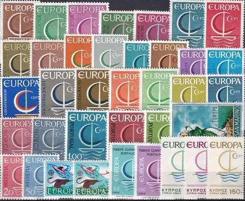 EUROPA - CEPT Jahrgang 1966 complete year set ** MNH