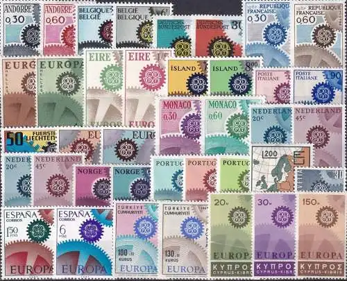 EUROPA - CEPT Jahrgang 1967 complete year set ** MNH