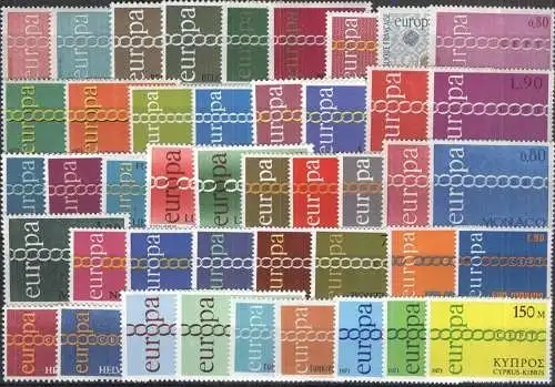 EUROPA - CEPT Jahrgang 1971 complete year set ** MNH