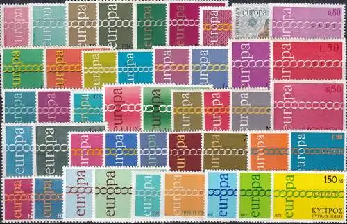 EUROPA - CEPT Jahrgang 1971 complete year set ** MNH