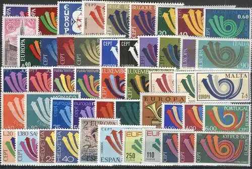 EUROPA - CEPT Jahrgang 1973 complete year set ** MNH