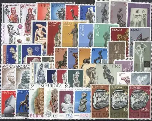 EUROPA - CEPT Jahrgang 1974 complete year set without blocs ** MNH
