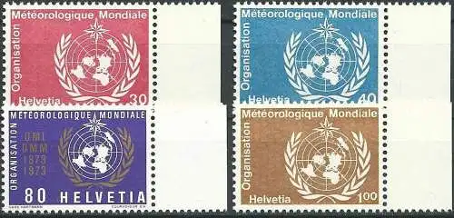 SCHWEIZ 1973 Mi-Nr. WMO 10/13 ** MNH