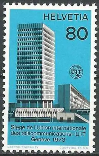 SCHWEIZ 1973 Mi-Nr. UIT 10 ** MNH