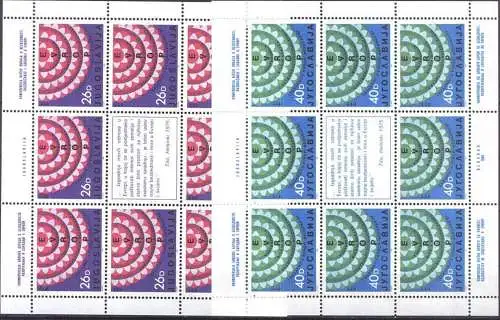 JUGOSLAWIEN 1984 Mi-Nr. 2071/72 Kleinbogen  ** MNH