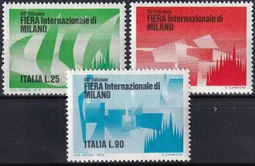 ITALIEN 1972 Mi-Nr. 1361/63 ** MNH