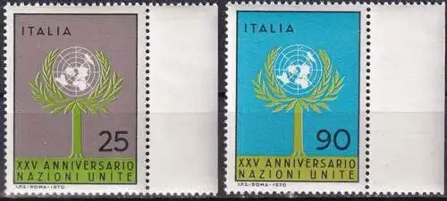 ITALIEN 1970 Mi-Nr. 1319/20 ** MNH
